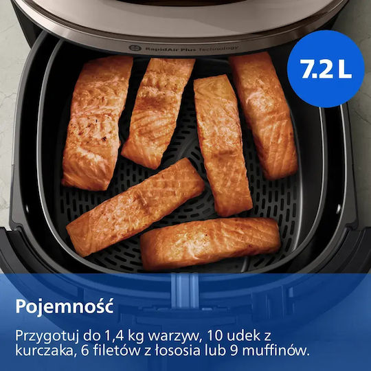 Philips Ovi Air Fryer 7.2lt Μαύρο