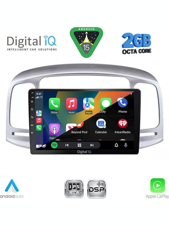 Digital IQ Car Audio System for Hyundai Accent 2005-2012 Bluetooth USB Wi-Fi GPS Apple CarPlay with 9 Inch Touch Screen DIGITAL IQ RSF 4249 CPA
