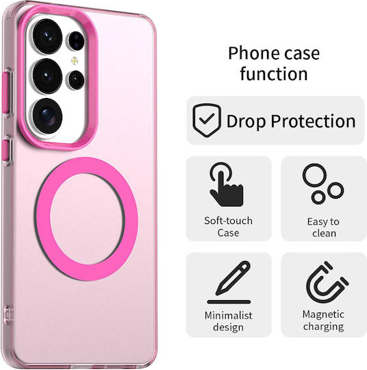 Techsuit Candycase Umschlag Rückseite Kunststoff / Silikon Rosa (Galaxy S26 Ultra)