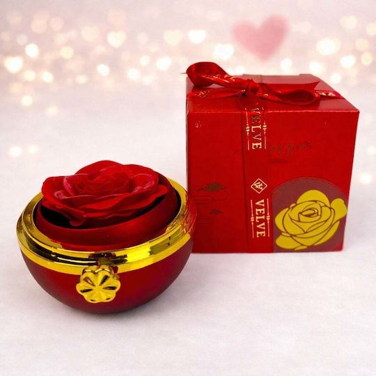 Rote Seife Rose In Elegante Box Dome Kette Überraschen Anhänger