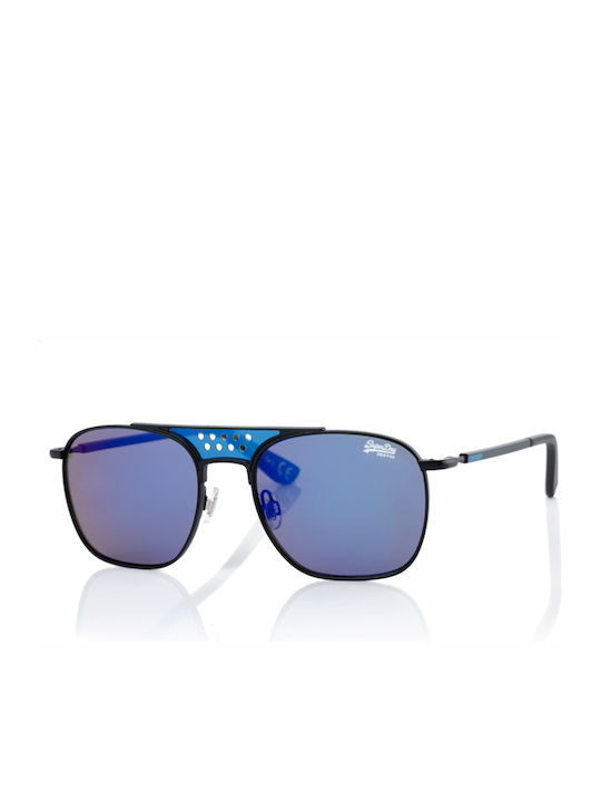Superdry Trophy Sunglasses Μαύρα with Metal Frame & Blue Lens Superdry Trophy Sunglasses Μαύρα with Metal Frame & Blue Lens