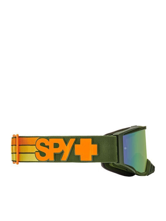 Smoke Unisex Sonnenbrille mit Schwarz Kunststoff Gestell und Grün Spiegel Linse