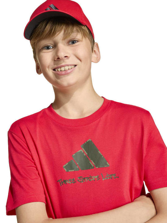 Kids' T-shirt Red Camo Train