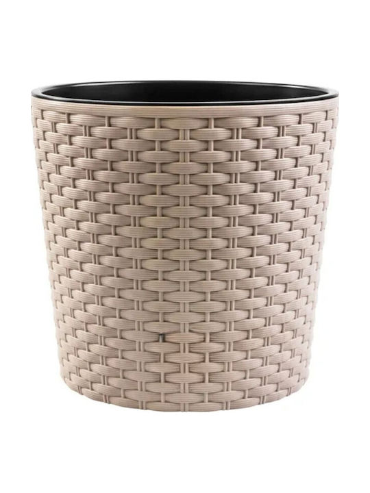 Prosperplast Flower Κασπώ Rattan Καφέ 2τμχ