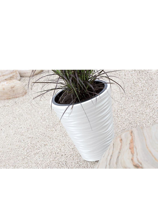 Prosperplast Flower Ghiveci Plastic Alb Prosperplast Flower Ghiveci Plastic Alb