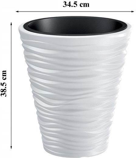 Prosperplast Flower Ghiveci Plastic Alb 34.5x34.5εκ.