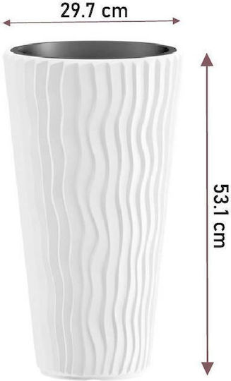 Prosperplast Flower Ghiveci Plastic Gri Prosperplast Flower Ghiveci Plastic Gri