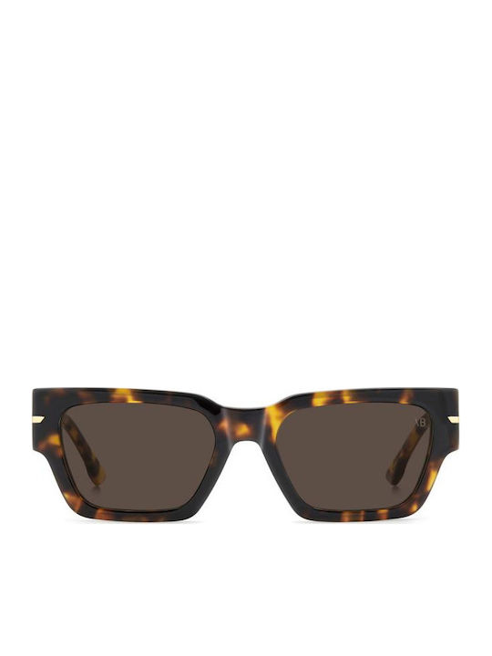 Victoria Beckham Unisex Sonnenbrillen mit Braun Horn umrandetem Rahmen und Braunen Gläsern