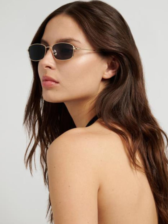 Victoria Beckham Unisex Sonnenbrillen mit Goldenem Metallrahmen