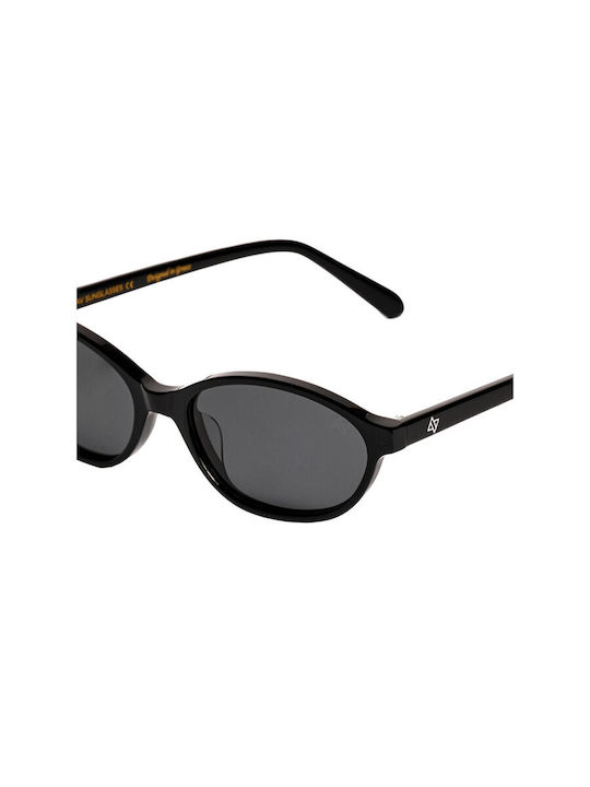 AV Sunglasses Vera Sunglasses Μαύρα with Acetate Frame & Black Lens