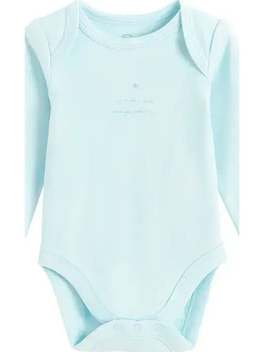 Cool Club Baby Bodysuit Set Long-Sleeved with Pants White, Light Blue, Beige 3pcs