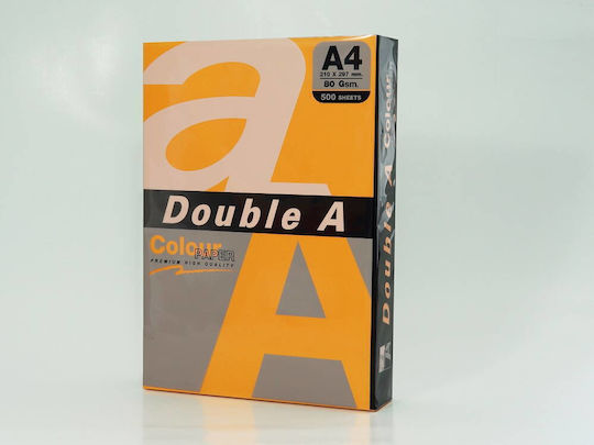 Double A Farbpapier Kopierer A4 75g/m² 500 Blätter Ream Double A Neon-Orange