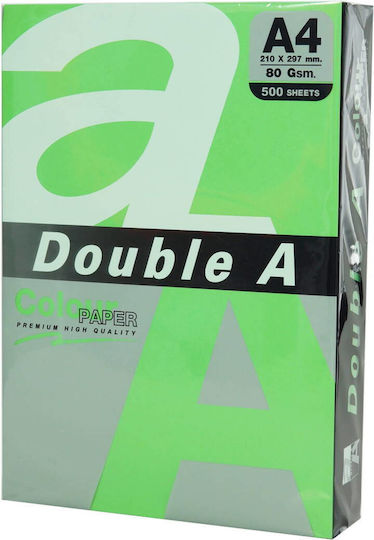 Double A Colored Paper Copier A4 75gsm 100 Sheets Ream Double A Neon Green