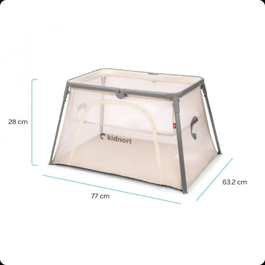 Kidnort Playpen with Mattress Beige 63.2x77cm