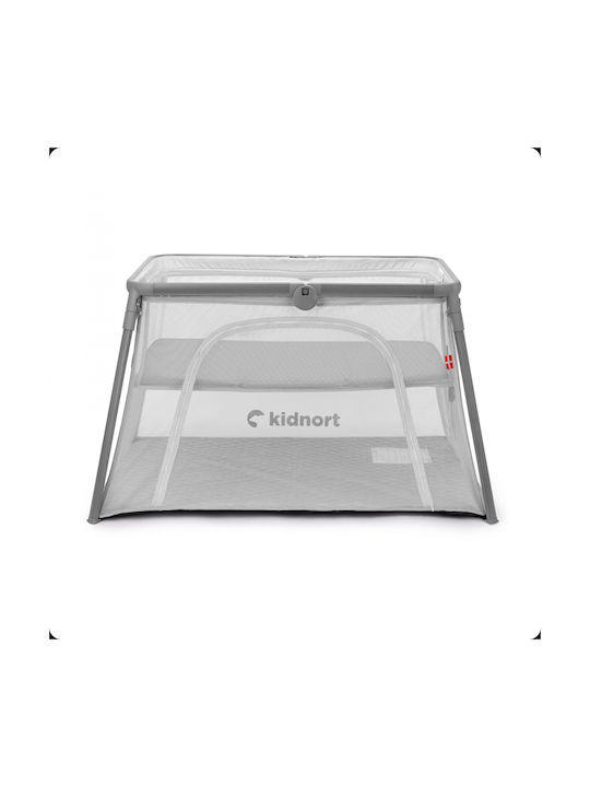 Kidnort Loc de joacă cu Saltea Gri 63.2x77cm