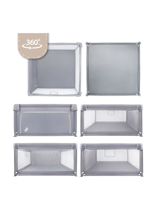 MalPlay Loc de joacă cu Saltea Gri 120x120cm