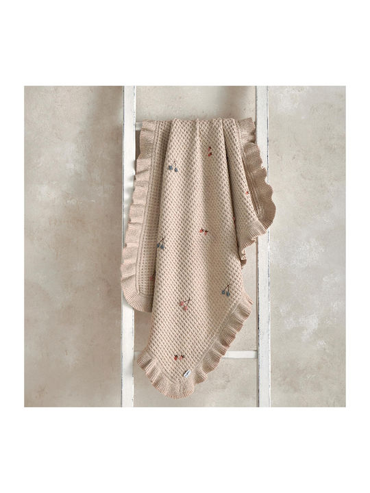 Mamas & Papas Blanket Nursery Swaddling Blankets Knitted Beige 80x100cm