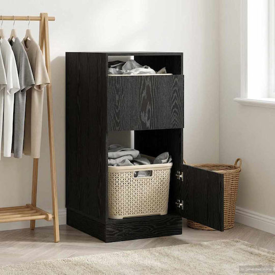 vidaXL Cabinet de baie Mobilier pentru baie L50xA68xÎ102cm Negru