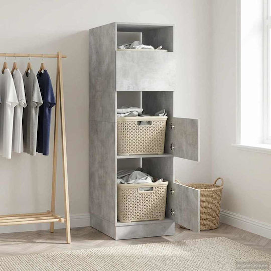 vidaXL Cabinet de baie Mobilier pentru baie L50xA68xÎ162cm Gri