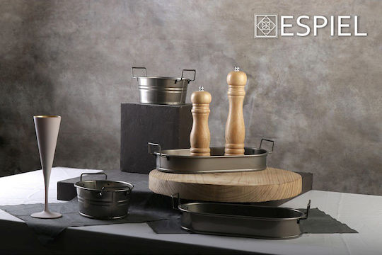 Espiel Metallic Round Decorative Tray 38x38x6.5cm