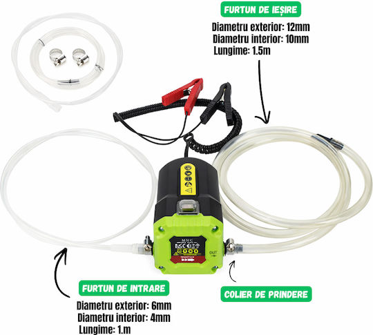 Pompă Electrică Transfer Ulei Motorină Combustibil 12v 60w Putere Kit Complet Furtunuri Portabilă Pompă Electrică Transfer Ulei Extracție 0.5l/min Verde