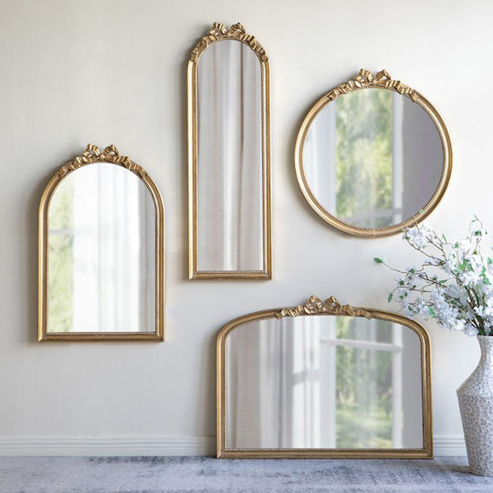Artekko Dia Wall Mirror with Gold Wooden Frame 94.8x60cm 1pcs