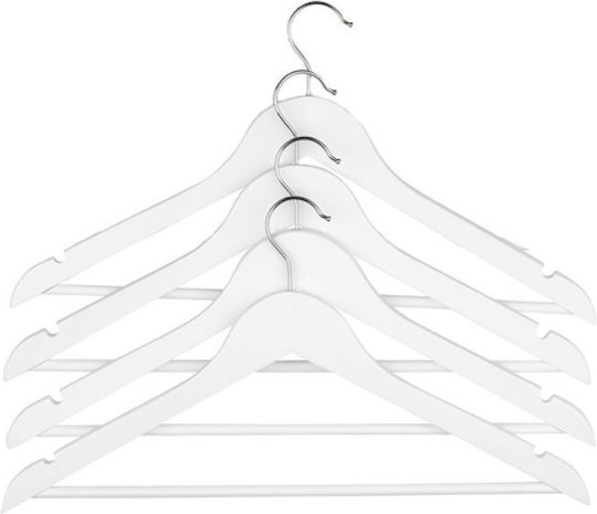 General Trade Clothes Hanger White 653309 4pcs