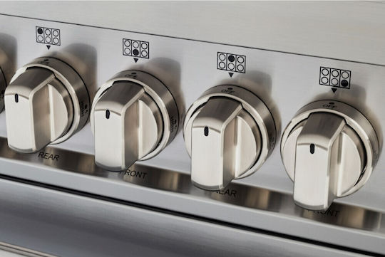 Bertazzoni Americana Aragaz 69lt cu Plite pe Gaz Lichefiat L59.5cm. Neagră
