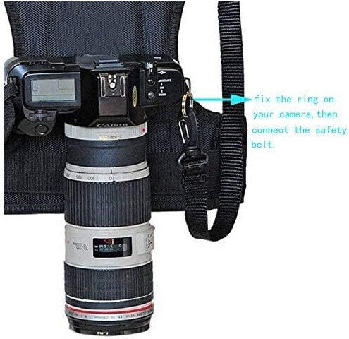 Curea Dublă de Susținere Pentru Transport Aparat Foto Dslr Compatibilă Cu Canon 6d 5d Mark Ii Iii Nikon D800 D810 Sony A7s A7r A7s Ii Sigma Olympus Cu Huburi de Montare Toc Lateral Acces Rapid Curele de Siguranță Reglabile