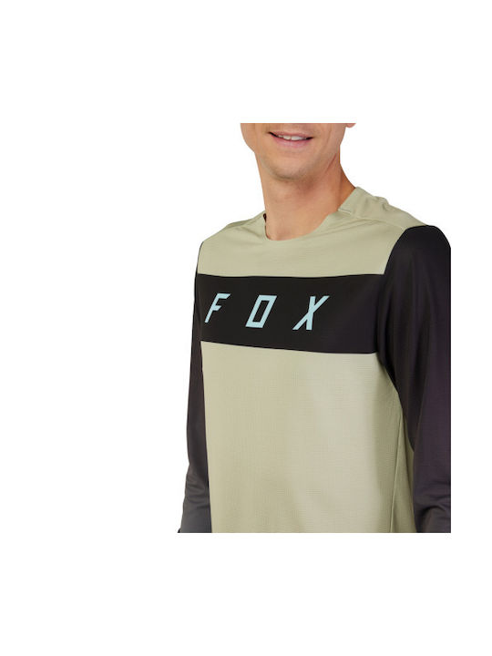 Fox Flexair Мъжки Дълъг Ръкав Колоездачна блуза Бяла