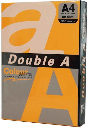 Double A Цветна Копирна Хартия A4 80gsm 25 Листа Pad Double A Saffron Intens