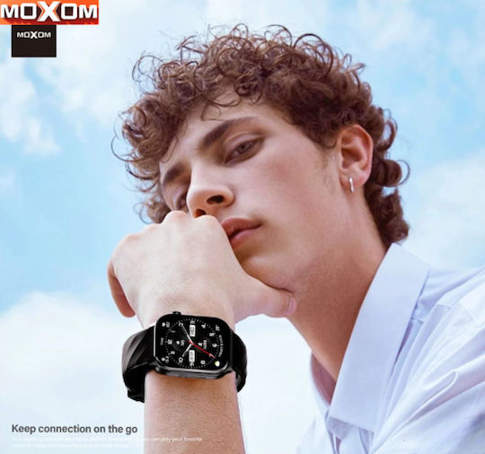 Moxom Mx-wh25 Smartwatch 2.01” Calls GPS 100+ Sport Modes Waterproof 10m & Health Tracker Black