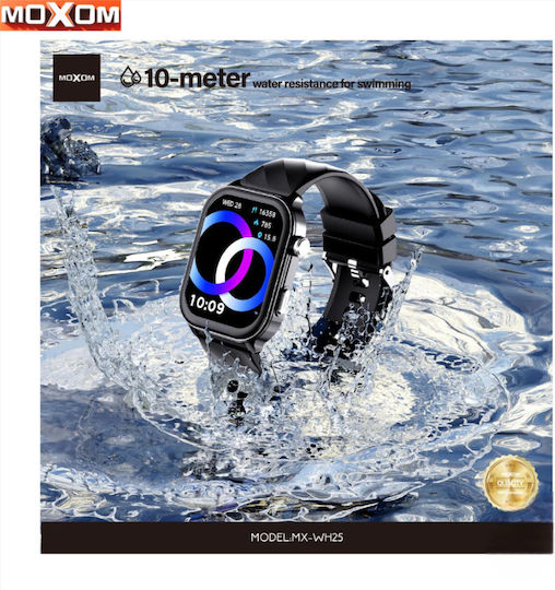 Moxom Mx-wh25 Smartwatch 2.01” Calls GPS 100+ Sport Modes Waterproof 10m & Health Tracker Pink