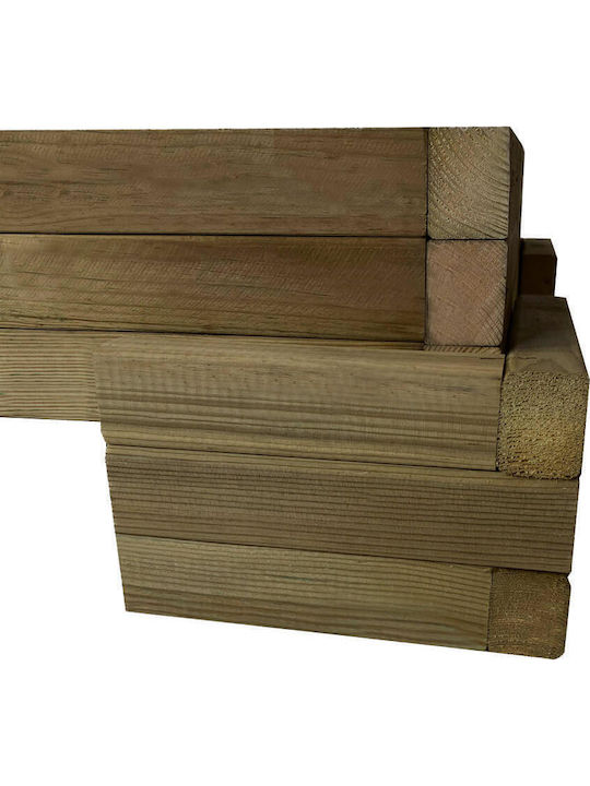 Deckchair Wooden Beige 200x68x14cm.