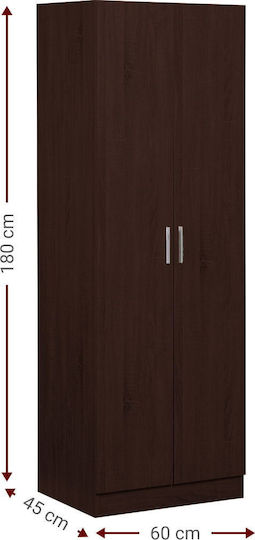 Двойна врата Гардероб Wilson 2D Венге 60x45x180см