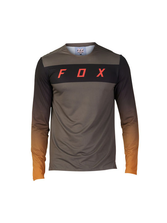 Fox Flexair Bărbați Mânecă lungă Tricou de ciclism Maro