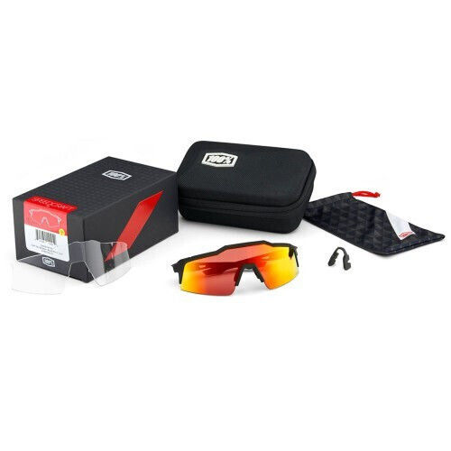 100% Fahrradbrillen Speedcraft XS mit Schwarz Rahmen und Spiegel / Photochrom Linsen