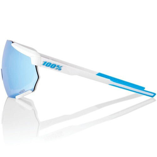 100% Cycling Glasses Racetrap 3.0 with White Frame & Mirror / Photochromic / Transparent Lenses