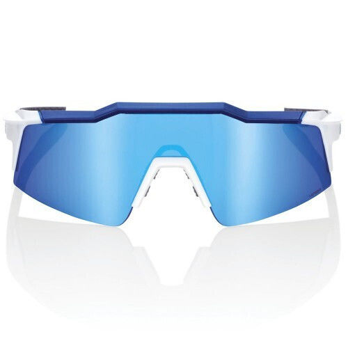 100% Cycling Glasses Speedcraft SL with White Frame & Mirror / Photochromic / Transparent Lenses
