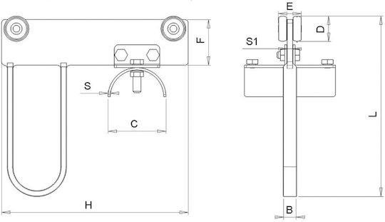 Delta Ioannidis Metallic Roller with Screw 40mm