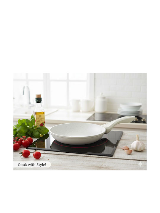 Cheffinger Set de tigăi din aluminiu Pink cu strat antiaderent CF-FA03Beige 3buc