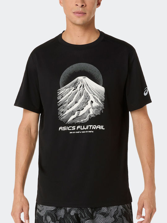Fujitrail Logo Αθλητικό T-shirt Μαύρο