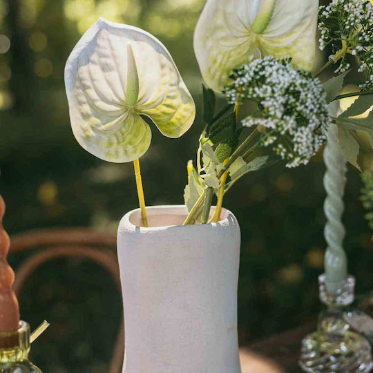 Beauty Home Ceramic Vase Thalya White H18cm