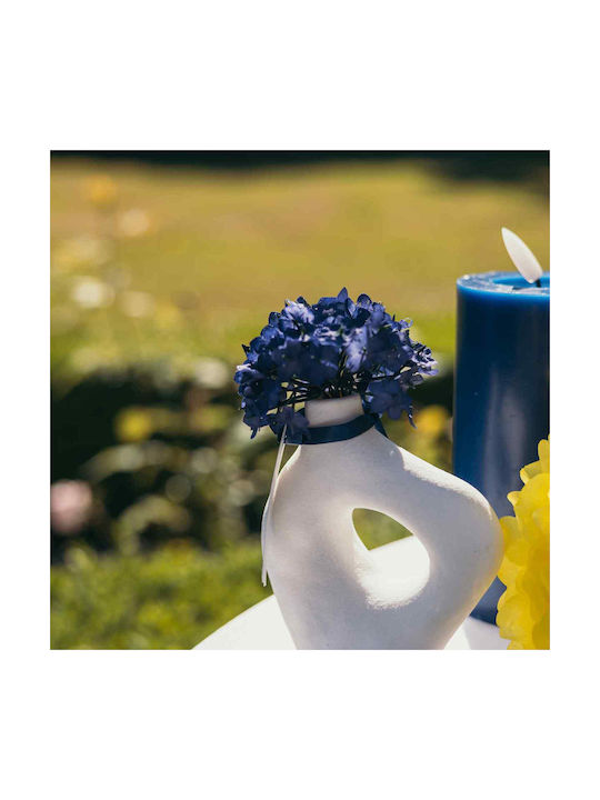 Beauty Home Decorative Glass Vase Sonora White 17x19.5cm