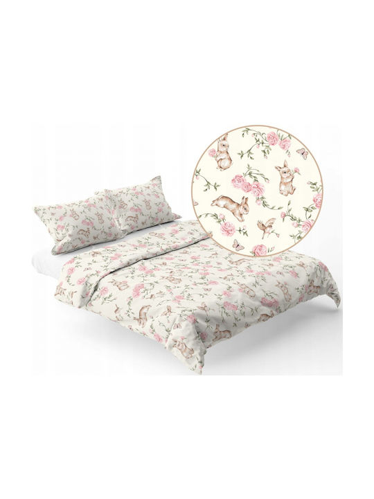 BabyMam Conținut set Husă de pilotă pentru copii Single cu față de pernă Bumbac Roz 140x200cm