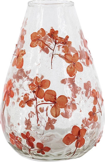Artekko Glass Vase Aphelios Transparent 12.5x12.5xH18cm Artekko Glass Vase Aphelios Transparent 12.5x12.5xH18cm