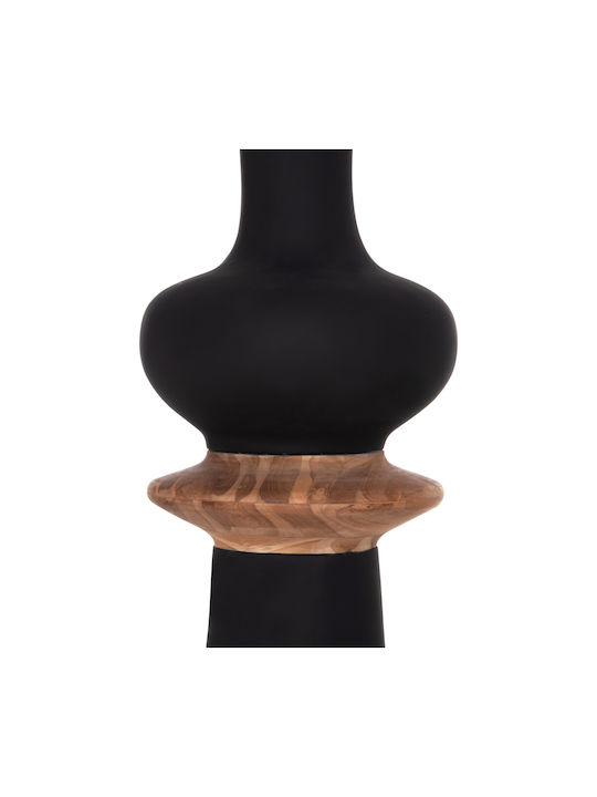 HomeMarkt Decorative Floor Vase Concrete Nebula Black 17xH45cm