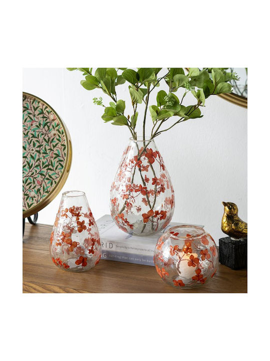 Artekko Decorative Vase Aphelios Transparent 12.5x12.5x18cm
