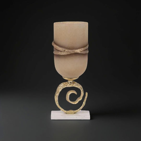 Decorative Vase Beige 18x15x45cm