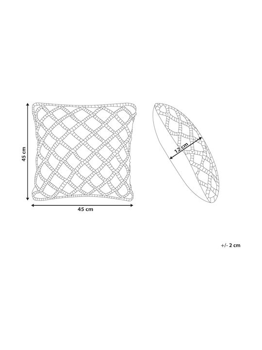 Beliani Perna De Canapea Bej 45x45cm